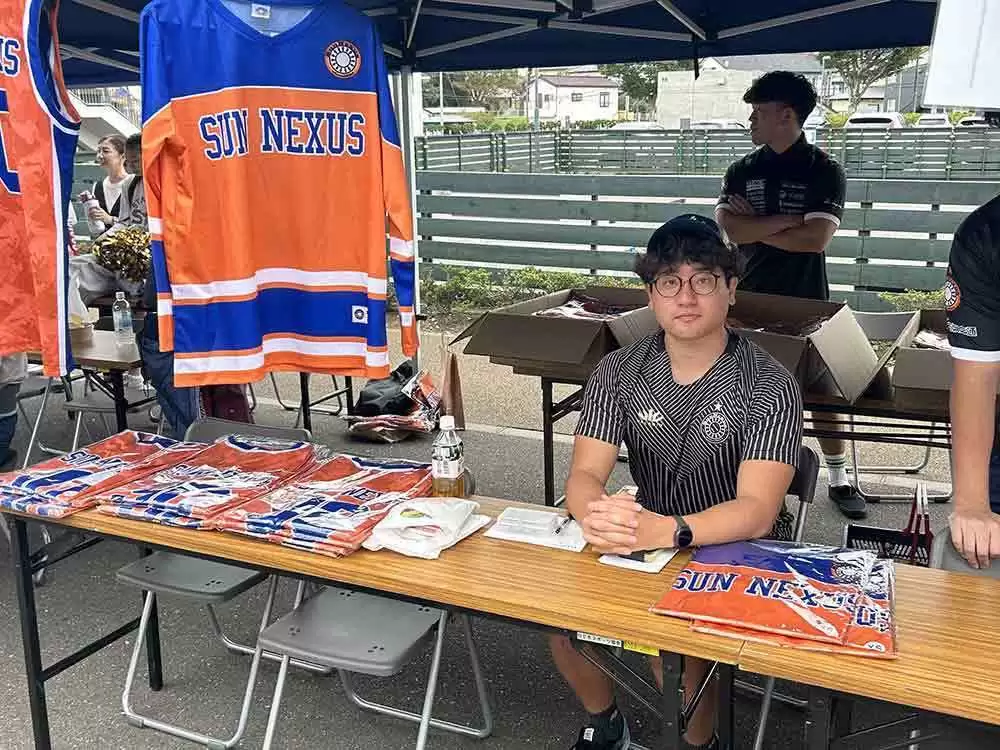 サンネクサスのグッズ販売ブース